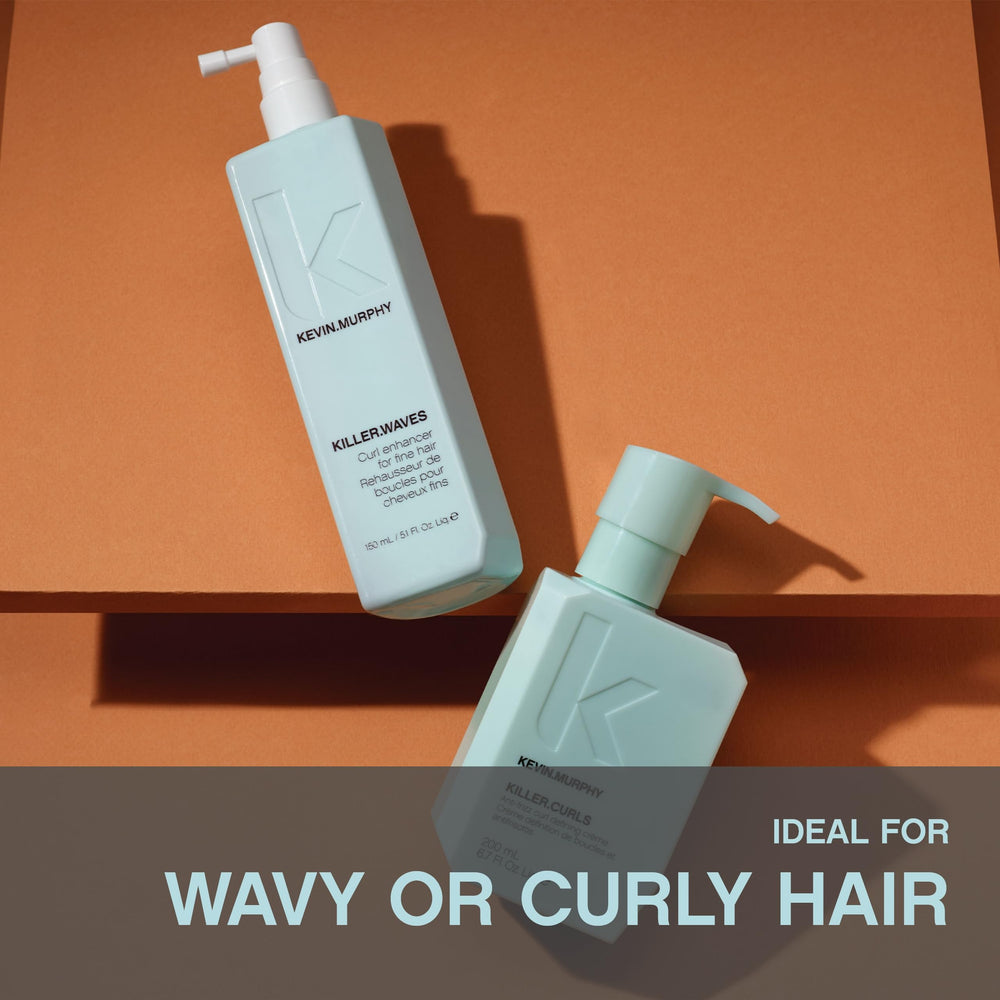KEVIN.MURPHY Killer.WAVES packaging on shelf highlighting sulphate-free formula