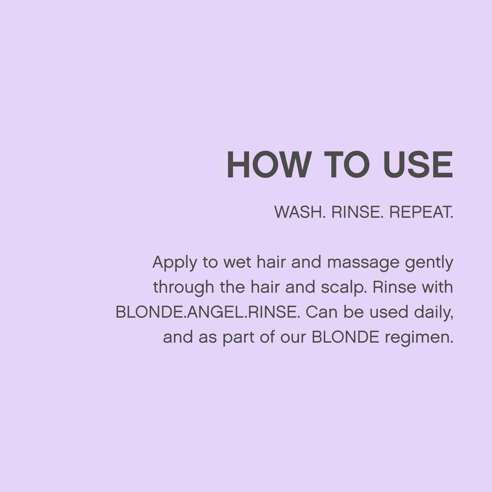 KEVIN.MURPHY Lavender-infused scent on the BLONDE.ANGEL.WASH bottle.
