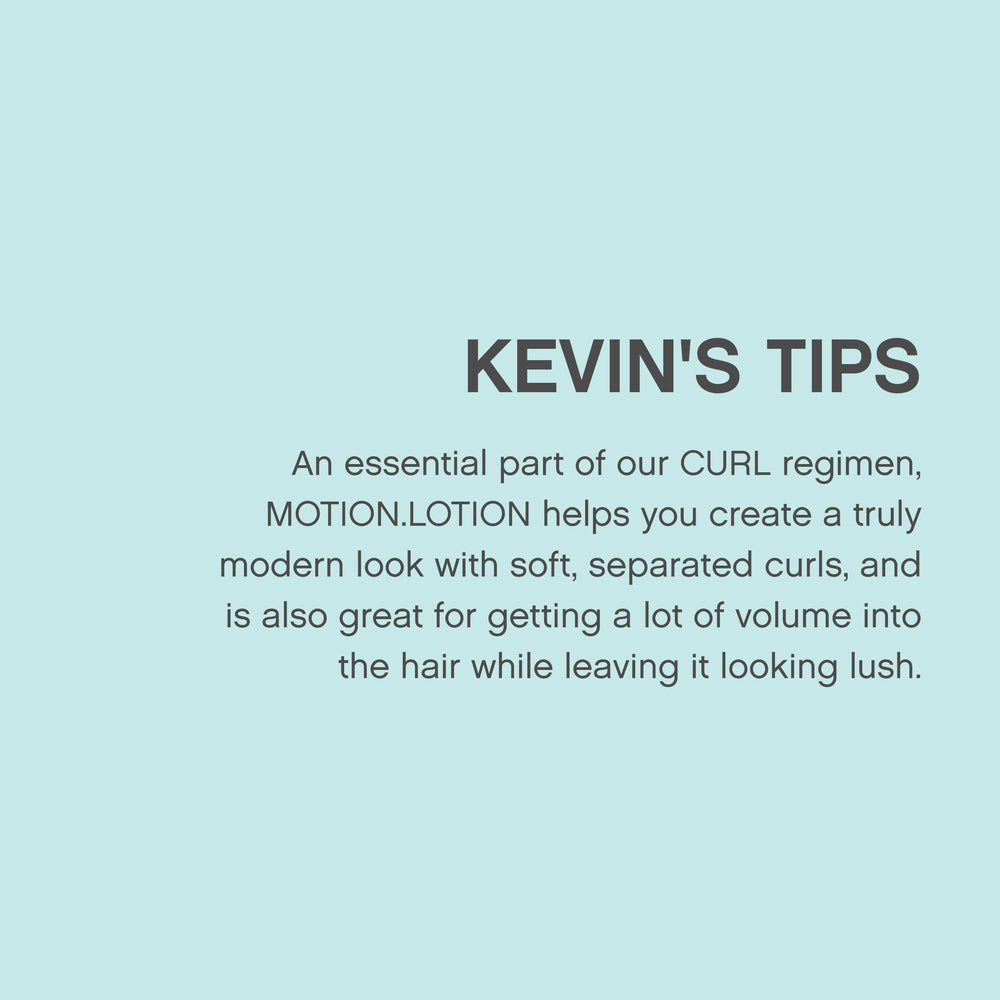 Smooth, flexible curls framed by MOTION.LOTION's lightweight formula.
