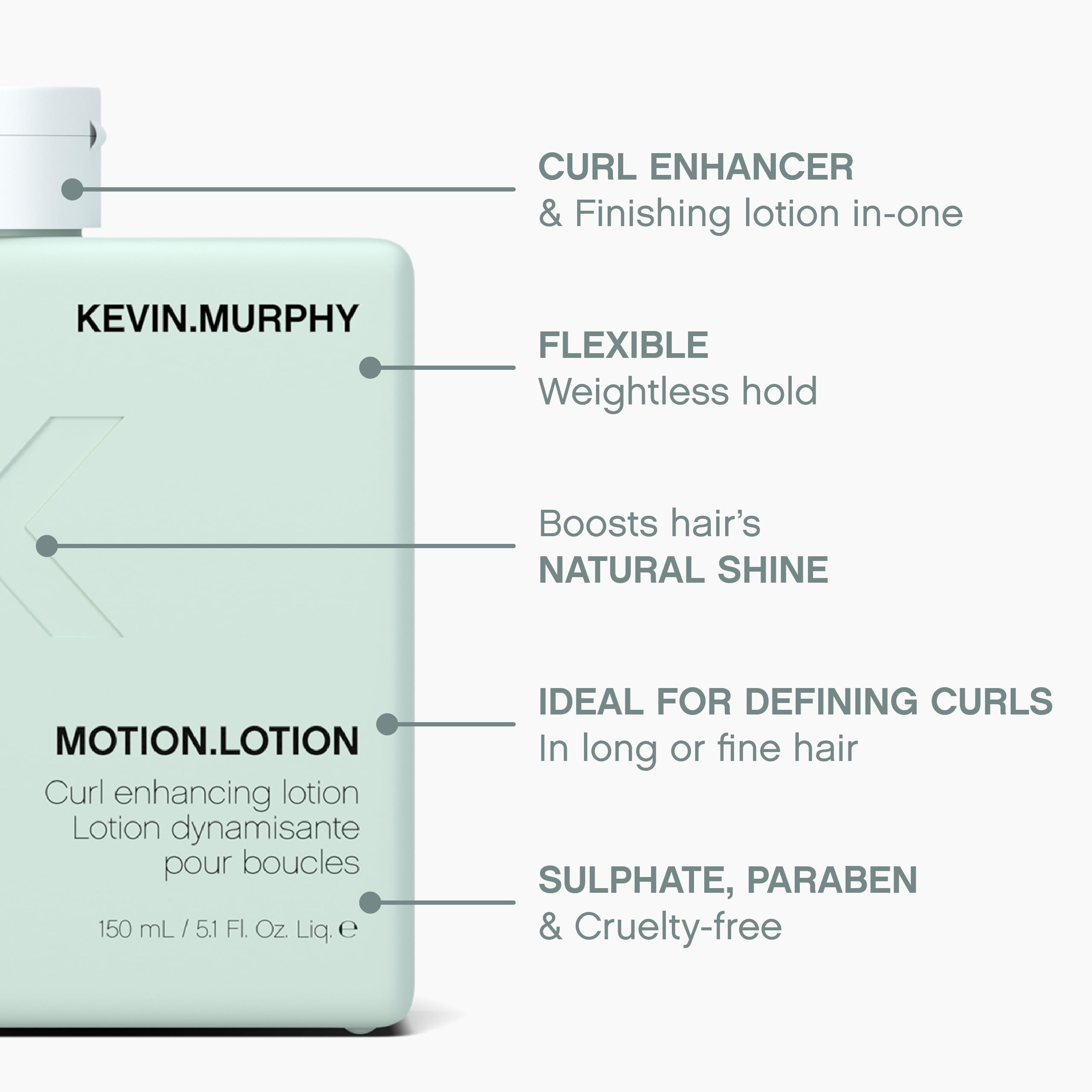 Hair with soft waves and natural shine using MOTION.LOTION.