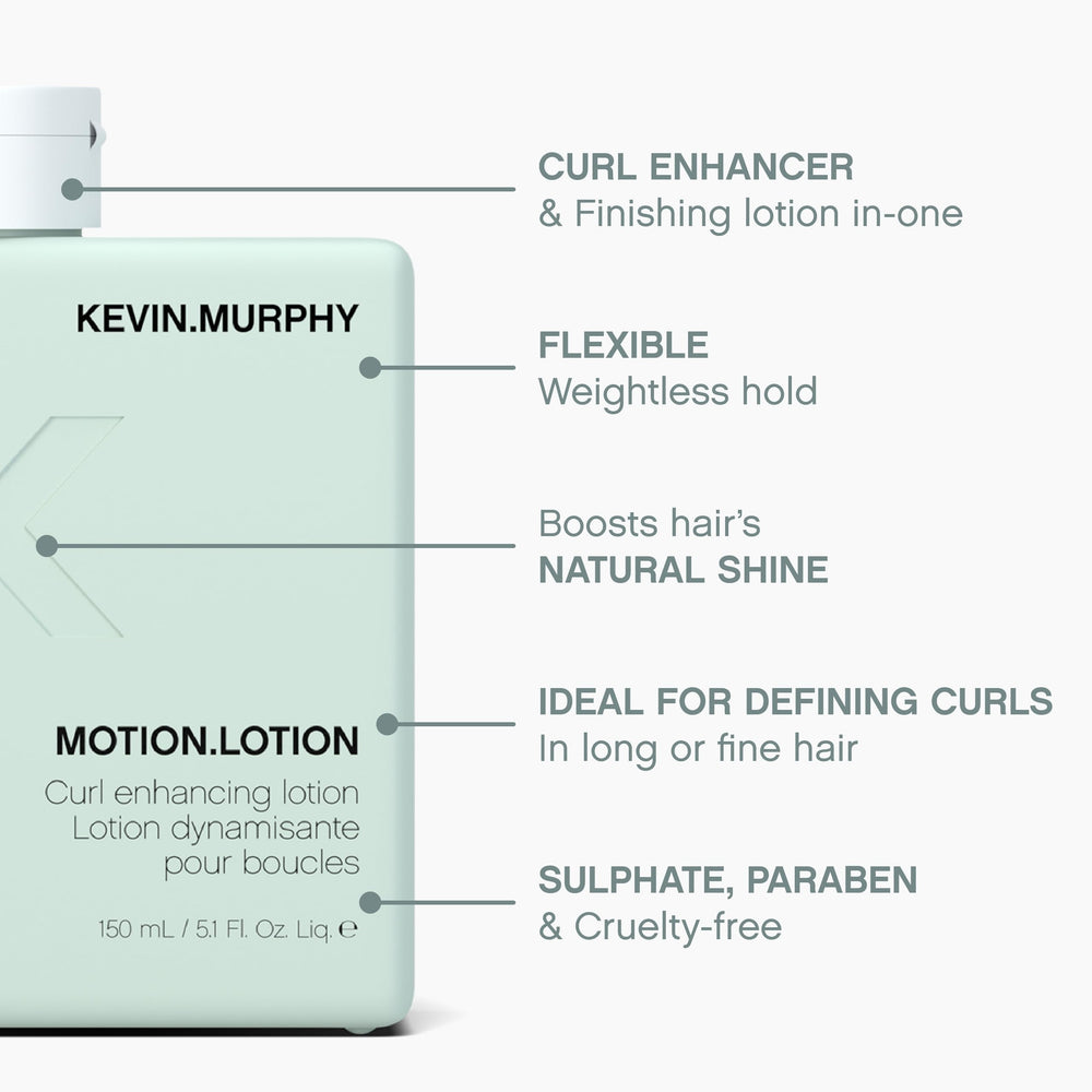 Hair with soft waves and natural shine using MOTION.LOTION.