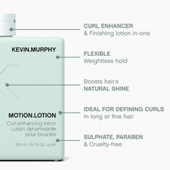 Hair with soft waves and natural shine using MOTION.LOTION.