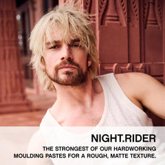 NIGHT.RIDER textured hair shot demonstrating matte finish and defined texture.