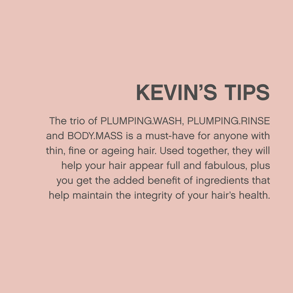 PLUMPING.WASH paired with PLUMPING.RINSE to enhance volume