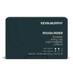KEVIN.MURPHY ROUGH.RIDER clay jar demonstrates strong hold for defined matte styling.