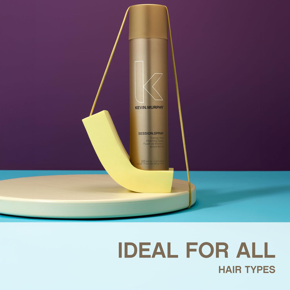 KEVIN.MURPHY SESSION.SPRAY proporciona brillo intenso y retiene la humedad.