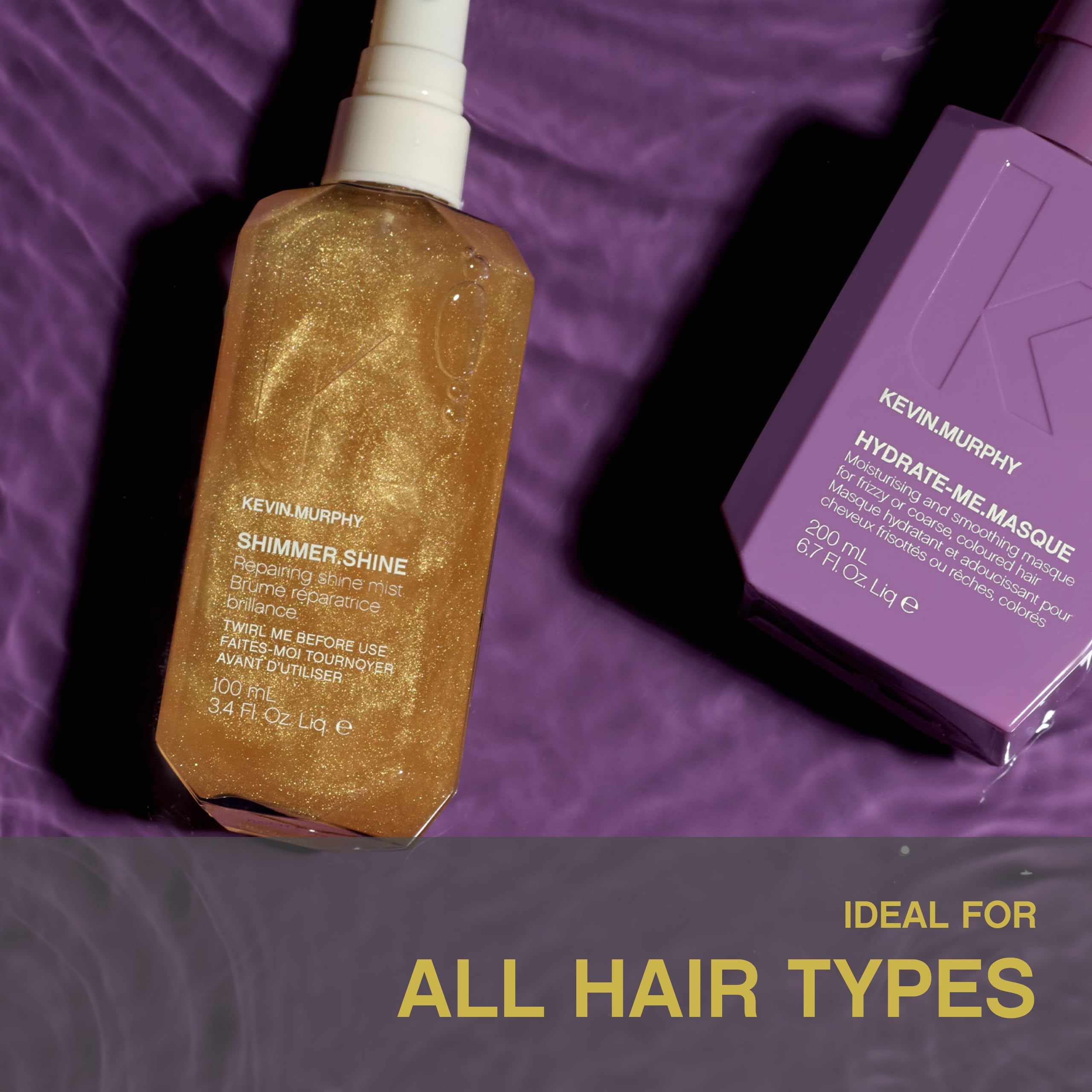 KEVIN.MURPHY SHIMMER.SHINE nourishing oils improve manageability and bounce