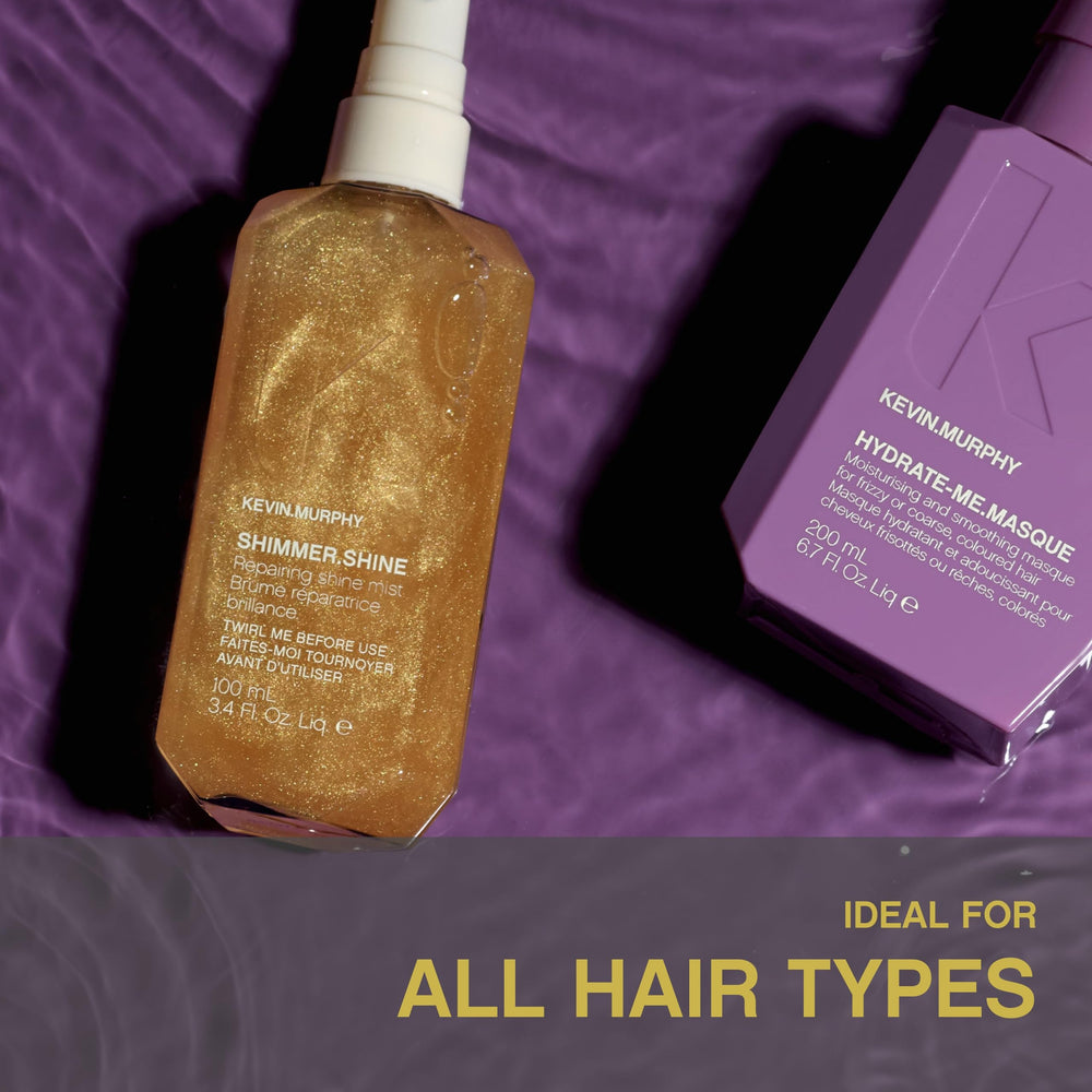 KEVIN.MURPHY SHIMMER.SHINE nourishing oils improve manageability and bounce
