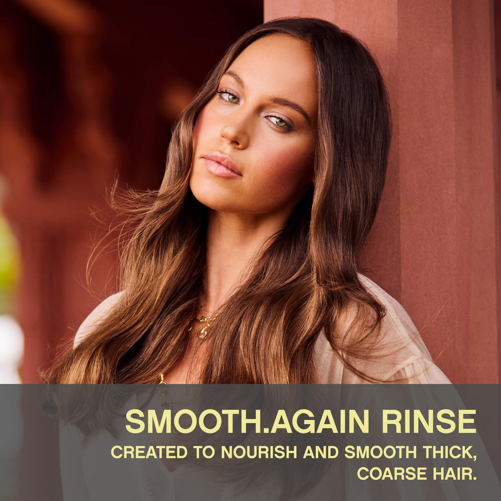 Smooth.Again.Rinse texture detail demonstrating frizz control and shine