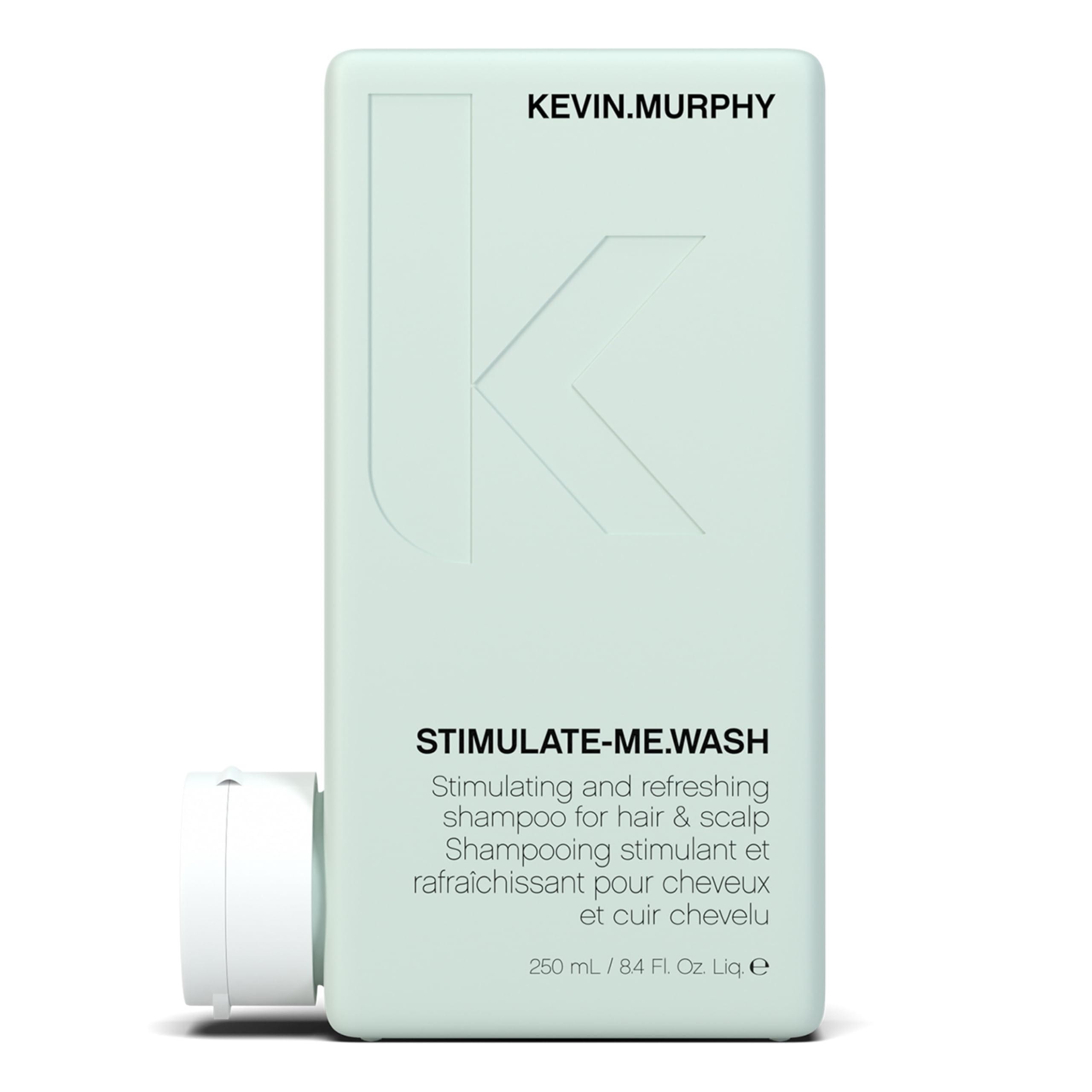 KEVIN.MURPHY Stimulate-Me.Wash bottle front for refreshing scalp cleanse and hair vitality.