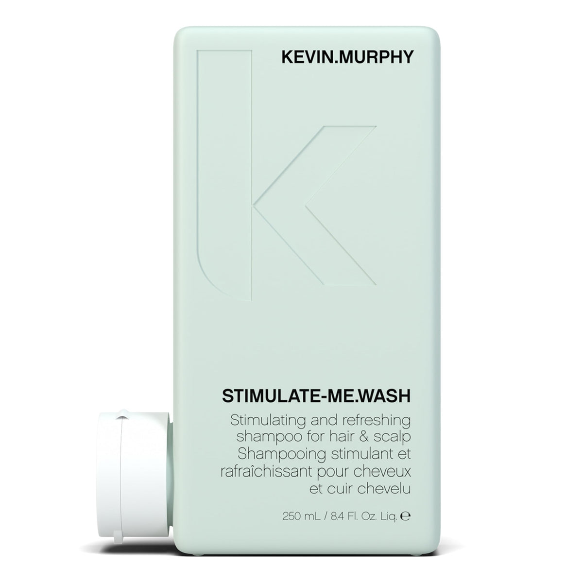 KEVIN.MURPHY Stimulate-Me.Wash bottle front for refreshing scalp cleanse and hair vitality.
