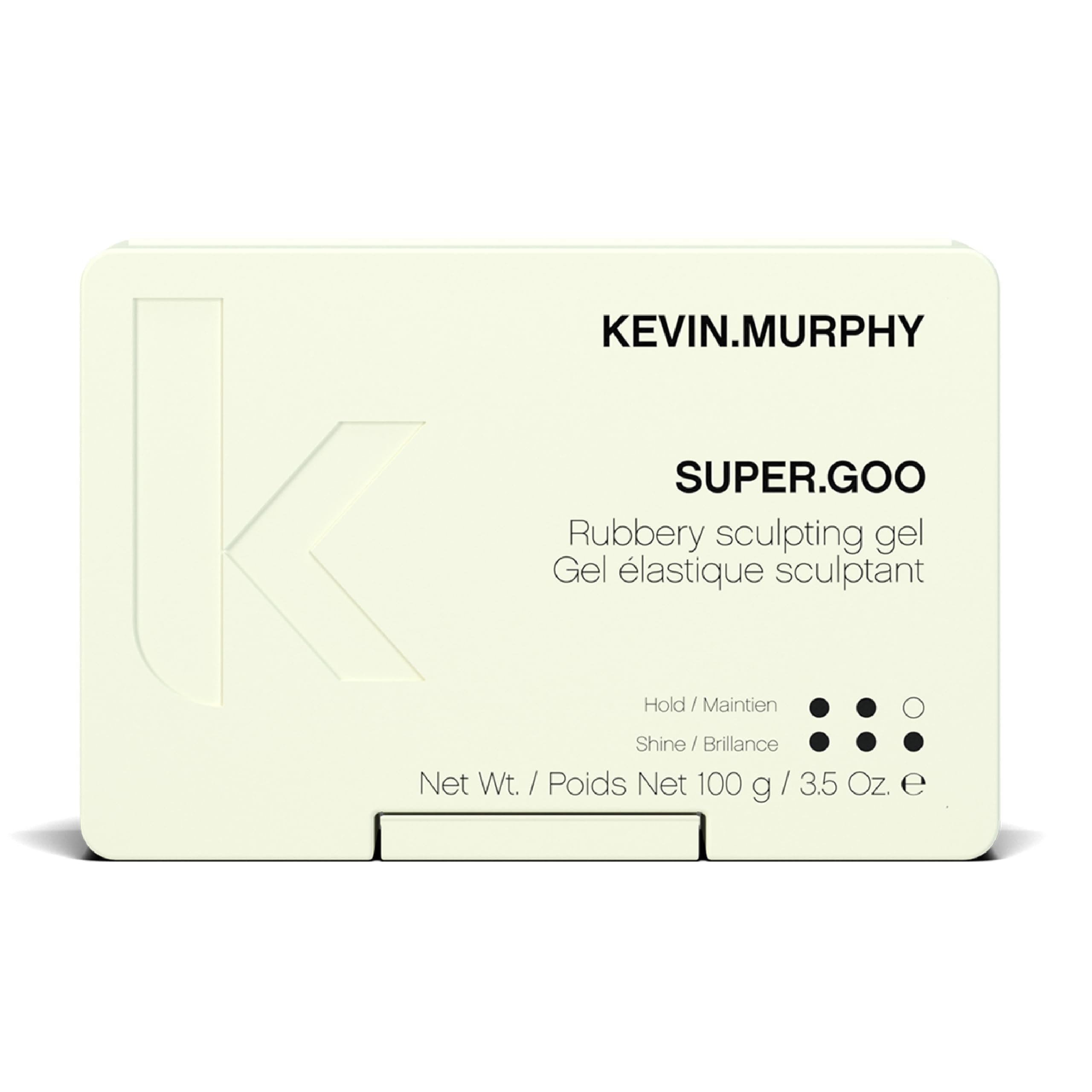 KEVIN.MURPHY SUPER.GOO bottle front showing natural finish and hold