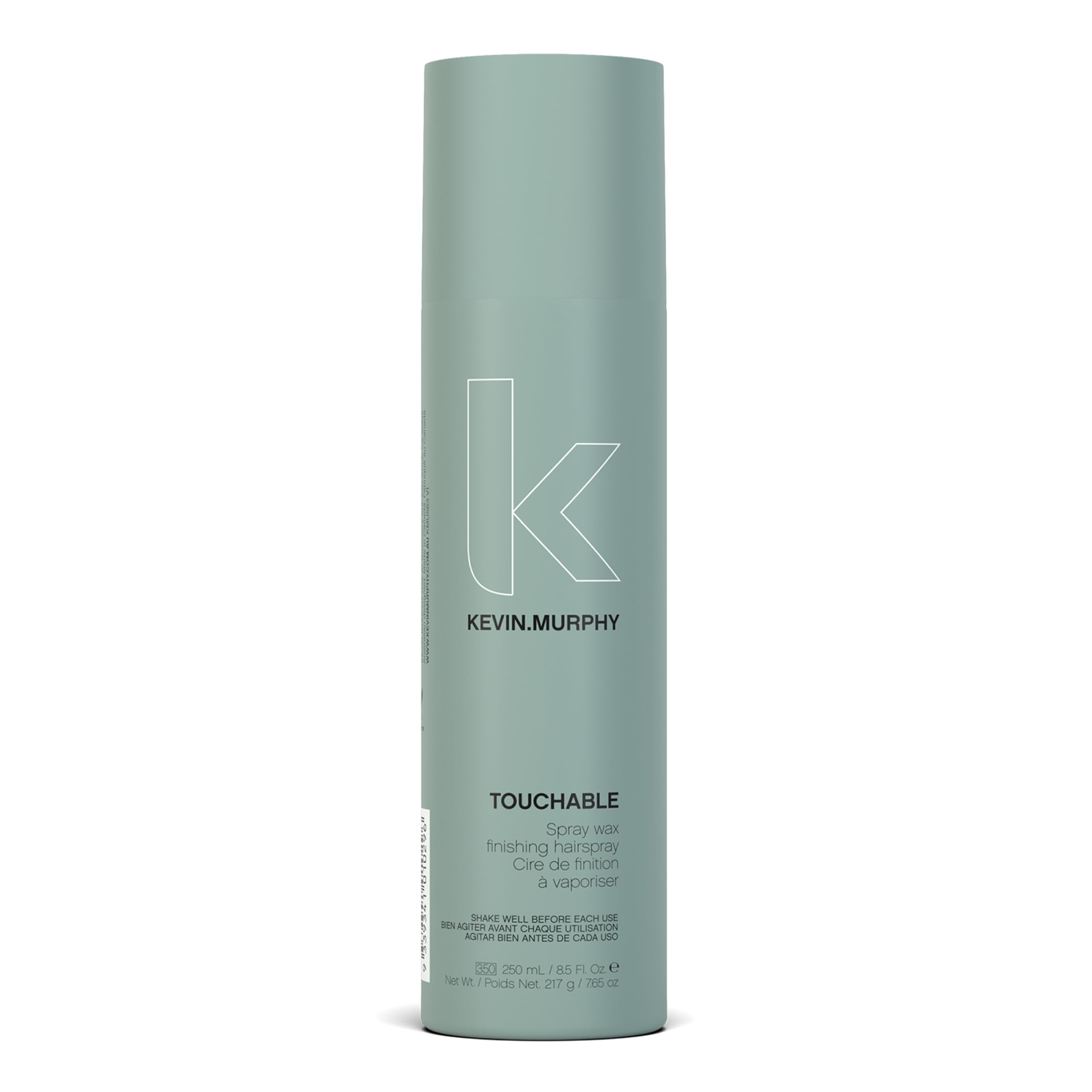 KEVIN.MURPHY TOUCHABLE spray-wax-finish adds texture with weightless hold.