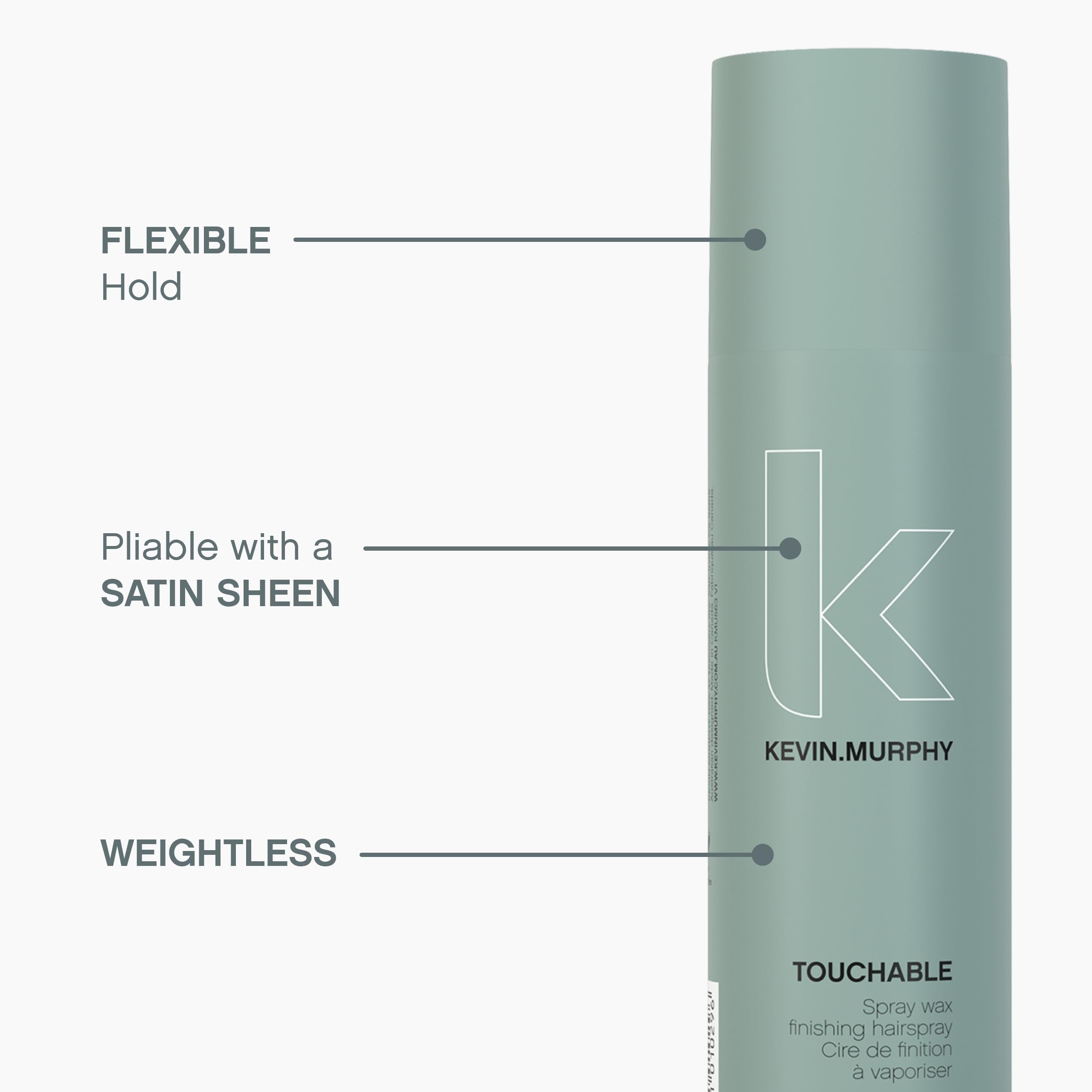 KEVIN.MURPHY TOUCHABLE sulfate-free-formula gentle cleansing for daily styling.