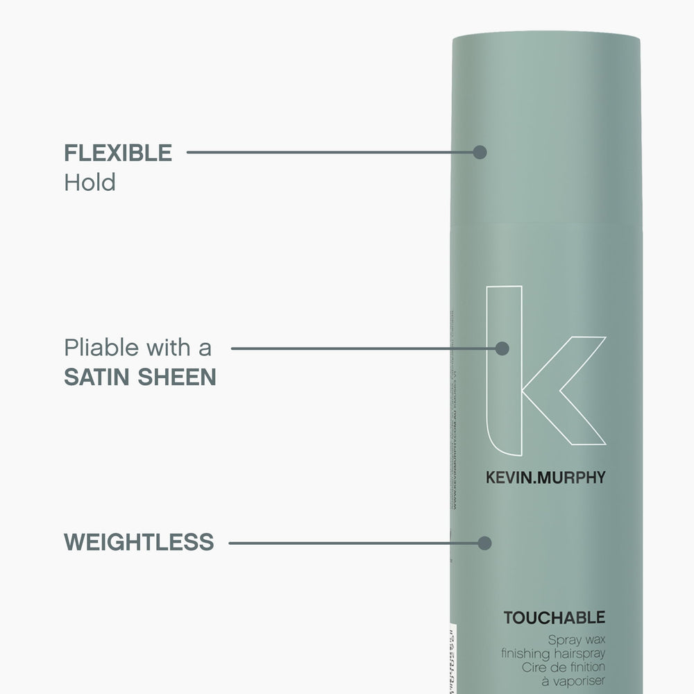 KEVIN.MURPHY TOUCHABLE sulfate-free-formula gentle cleansing for daily styling.