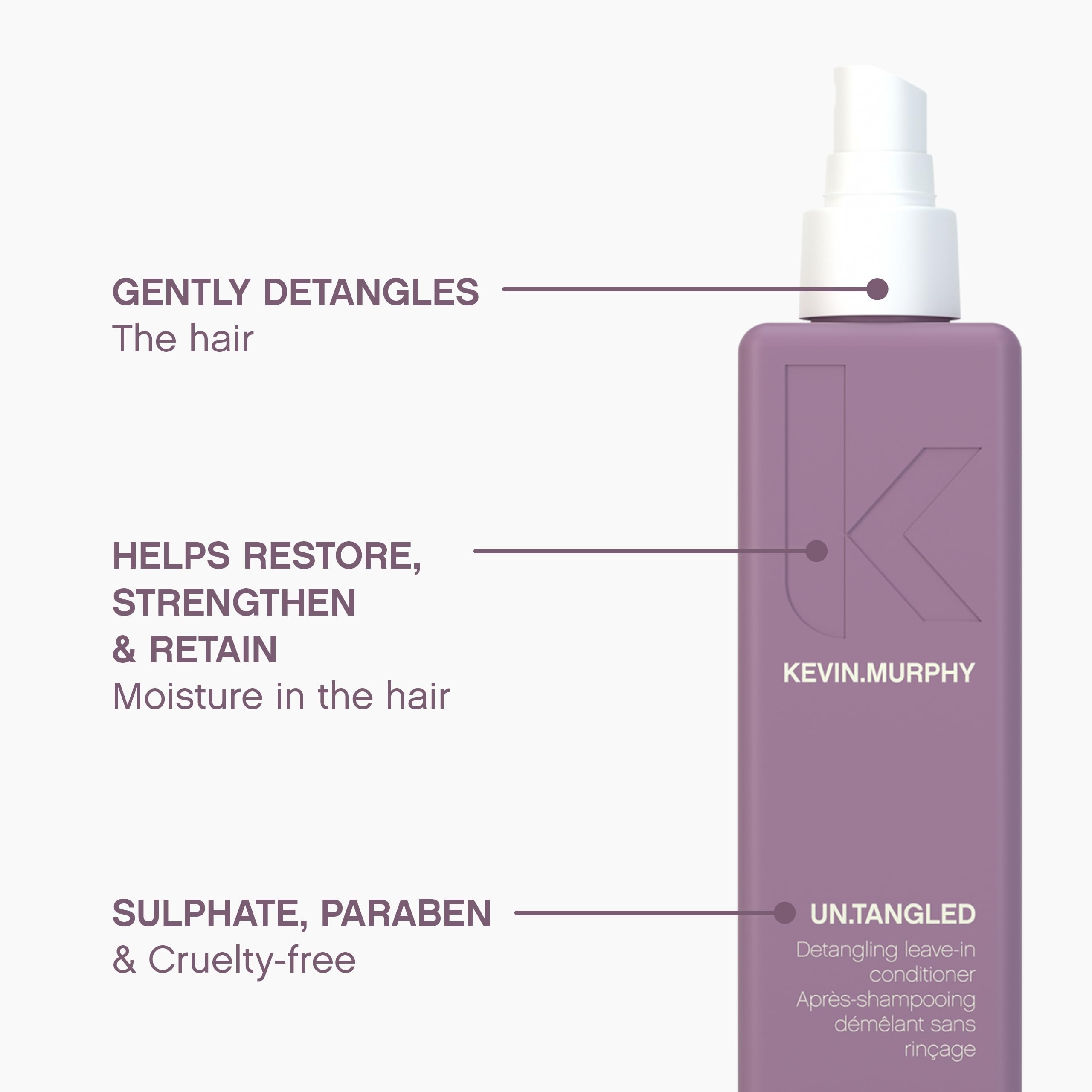 Label on KEVIN.MURPHY UN.TANGLED shows sulfate-free, paraben-free, cruelty-free formula.