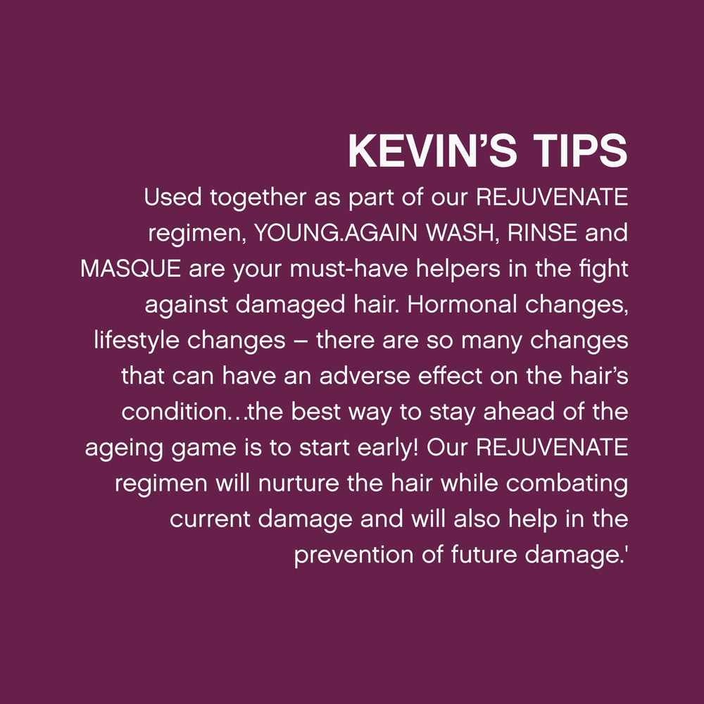 KEVIN.MURPHY Young.Again.Wash packaging highlights sustainability and salon-grade quality