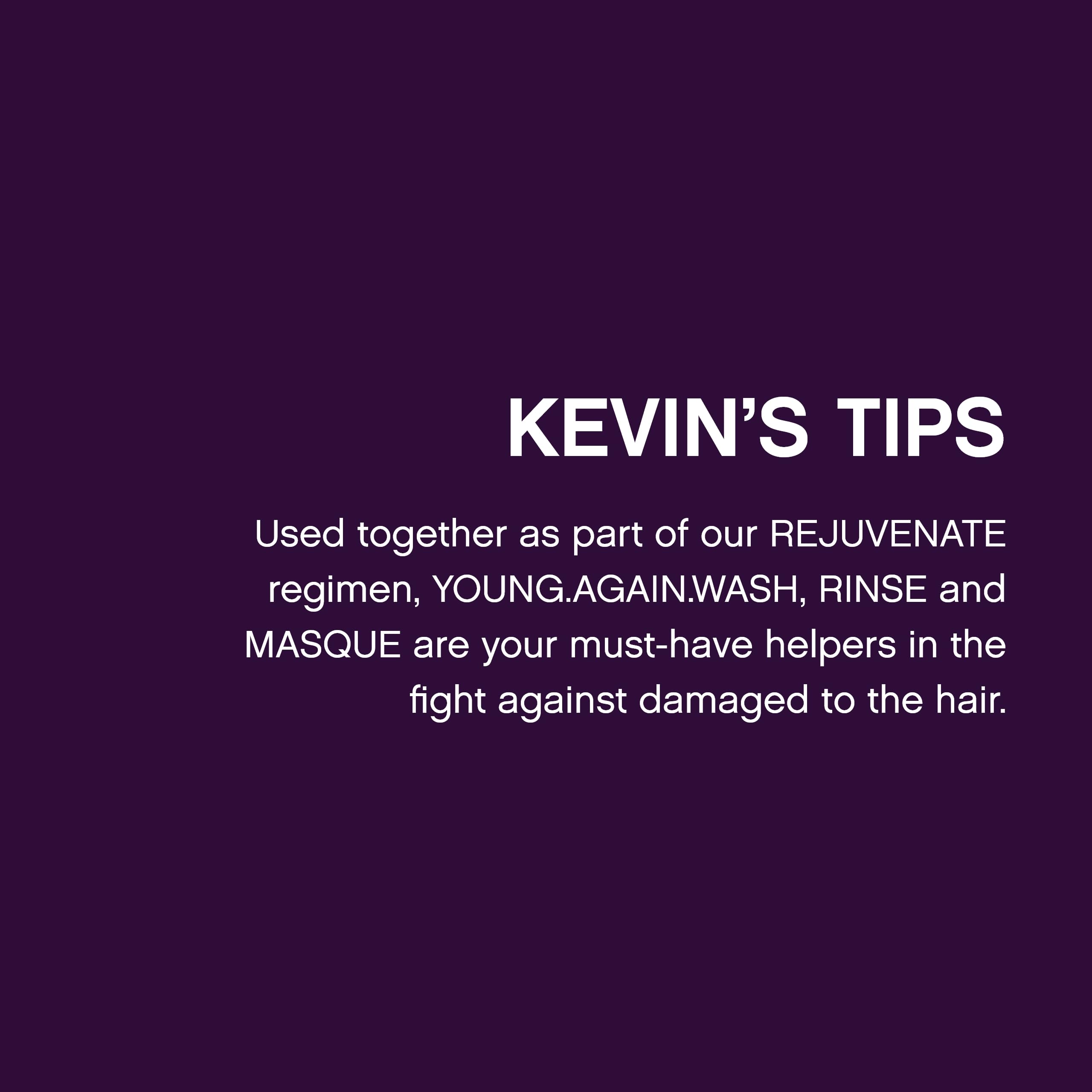KEVIN.MURPHY Young.Again heat protection swatch showcases high-heat resilience.