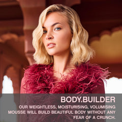 KEVIN.MURPHY BODY.BUILDER being applied to hair for even distribution and smooth texture