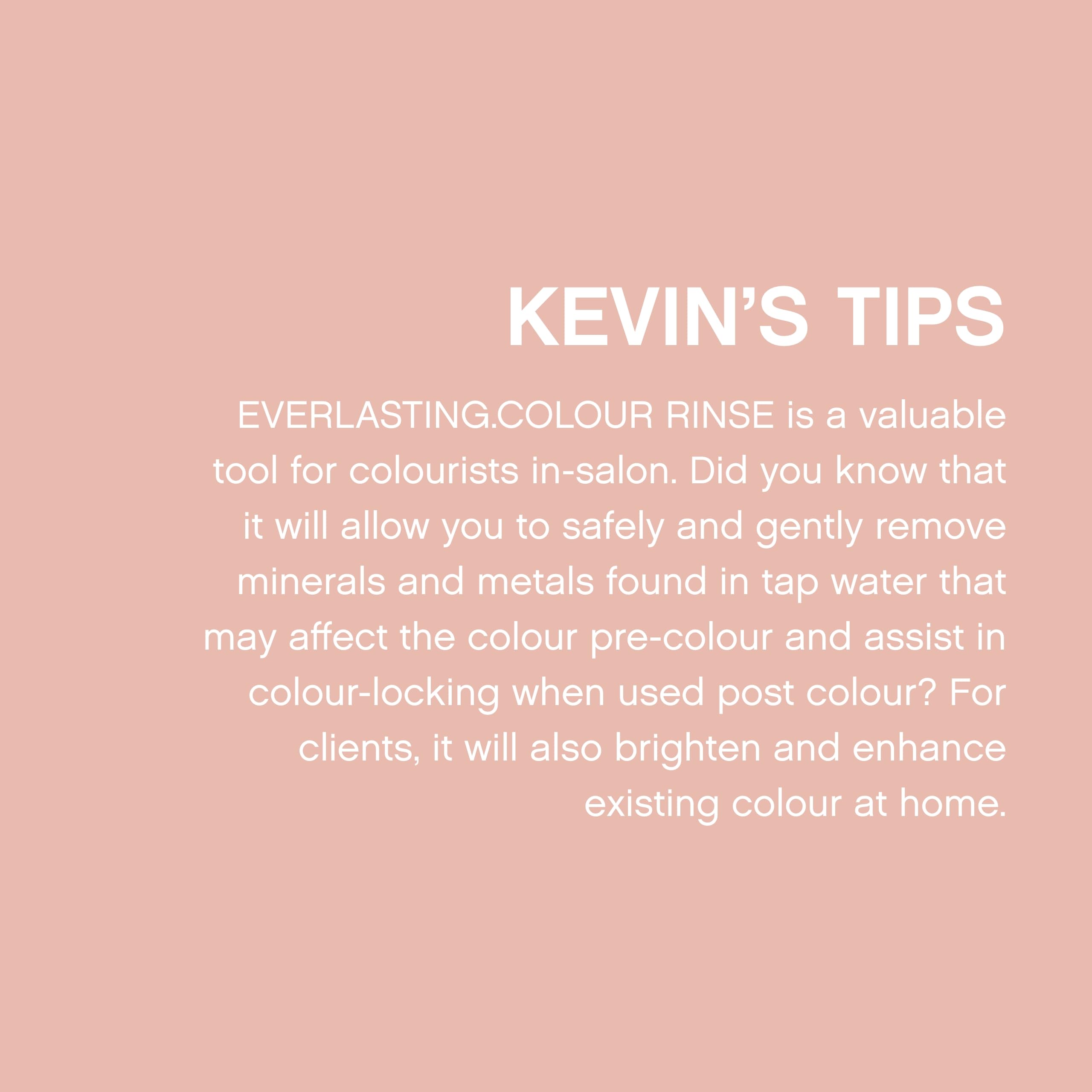 KEVIN.MURPHY EVERLASTING.COLOUR RINSE pump bottle used for easy application