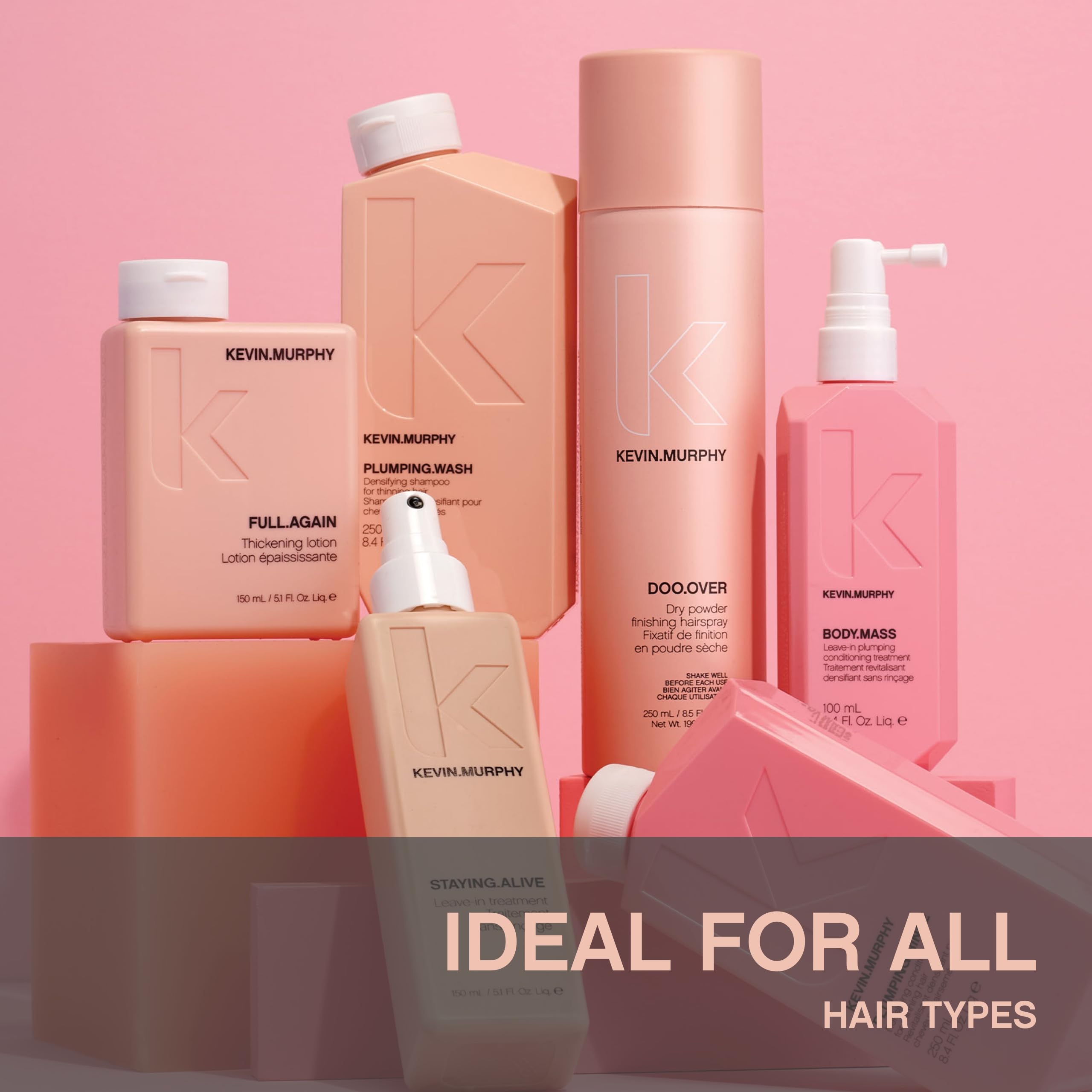 KEVIN.MURPHY STAYING.ALIVE damaged-hair shows nourishment and strength for repair-friendly care.