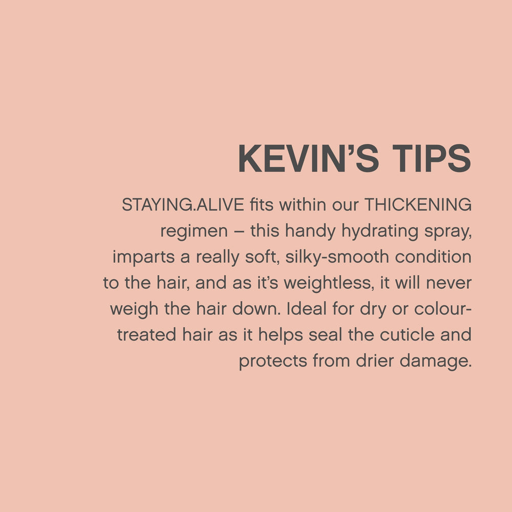 KEVIN.MURPHY STAYING.ALIVE silky-hair delivers weightless hydration for soft, manageable locks.