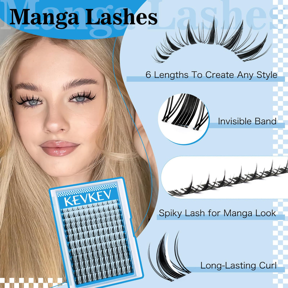 KevKev Fairy Lash Clusters Kit beginner tweezers in use for easy precise clipping
