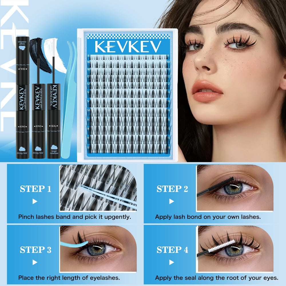 KevKev Fairy Lash Clusters Kit multi scene looks from daily to stage