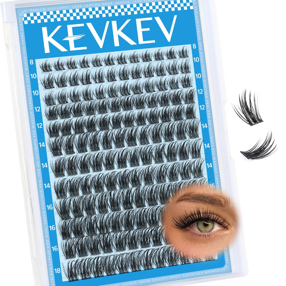 KevKev Lash Clusters 144pc: versatile kit for customizable lash looks.