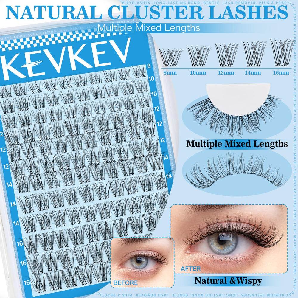 KevKev Long-Lasting Waterproof Material maintains curl through daily activities.