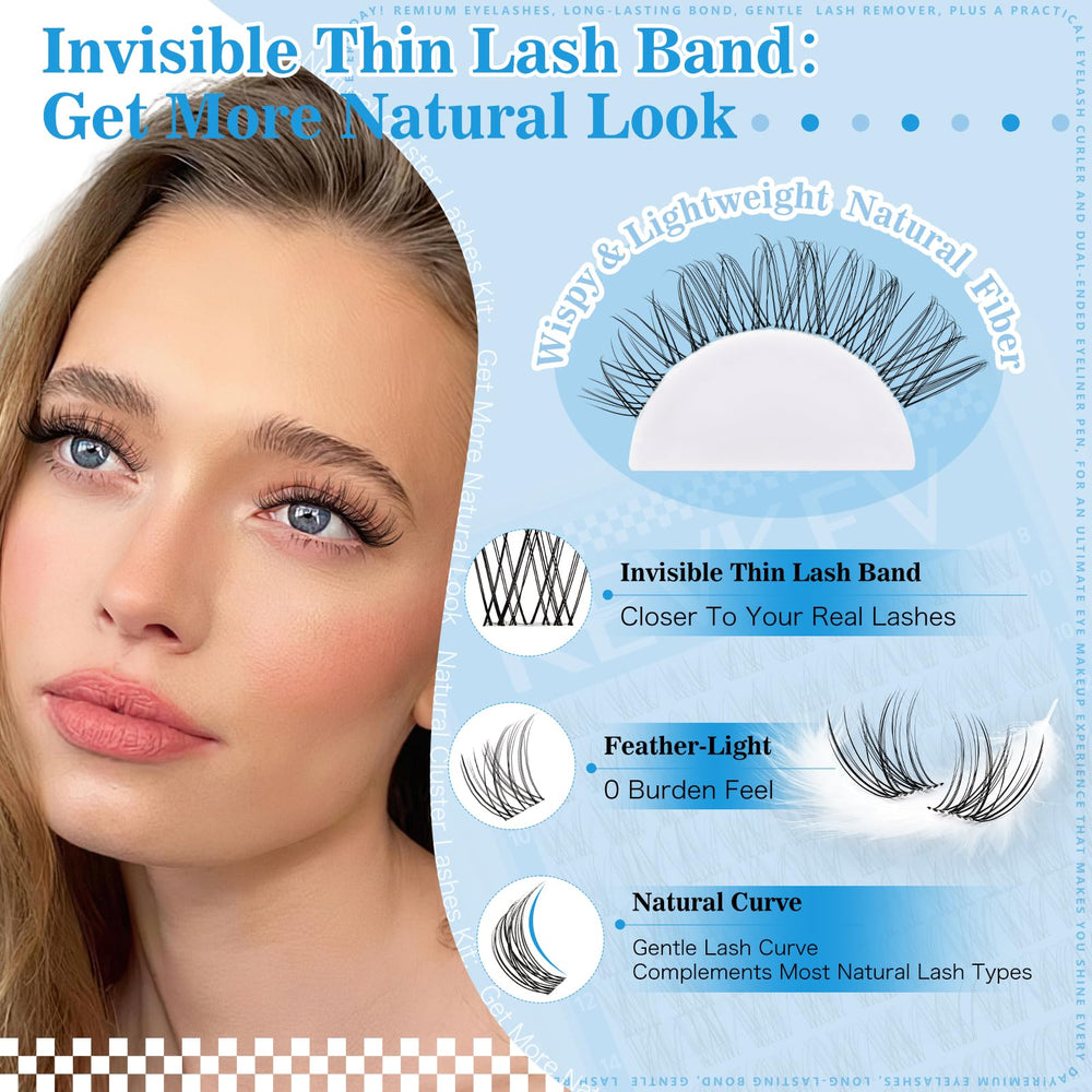 KevKev Natural Look Clusters Soft Fiber offering lightweight comfort and believable volume.