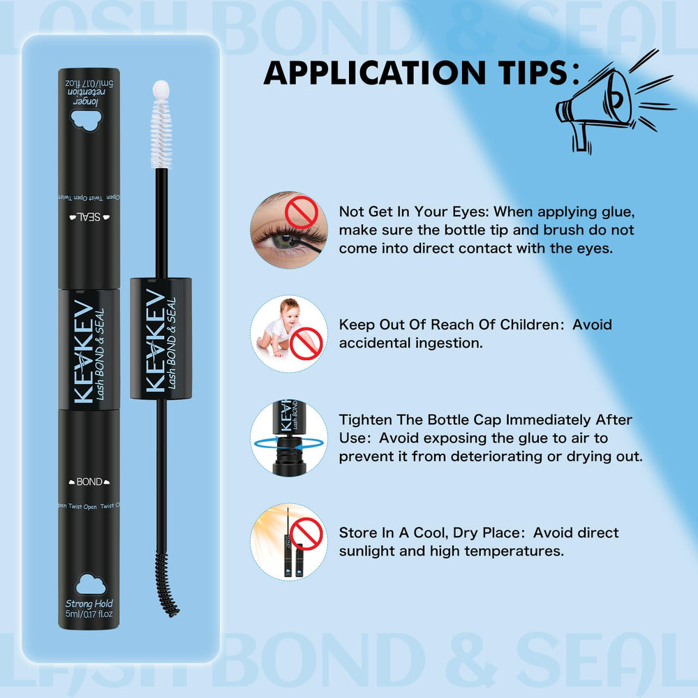 KevKev waterproof lash bond-seal resists sweat and splashes for lasting wear.