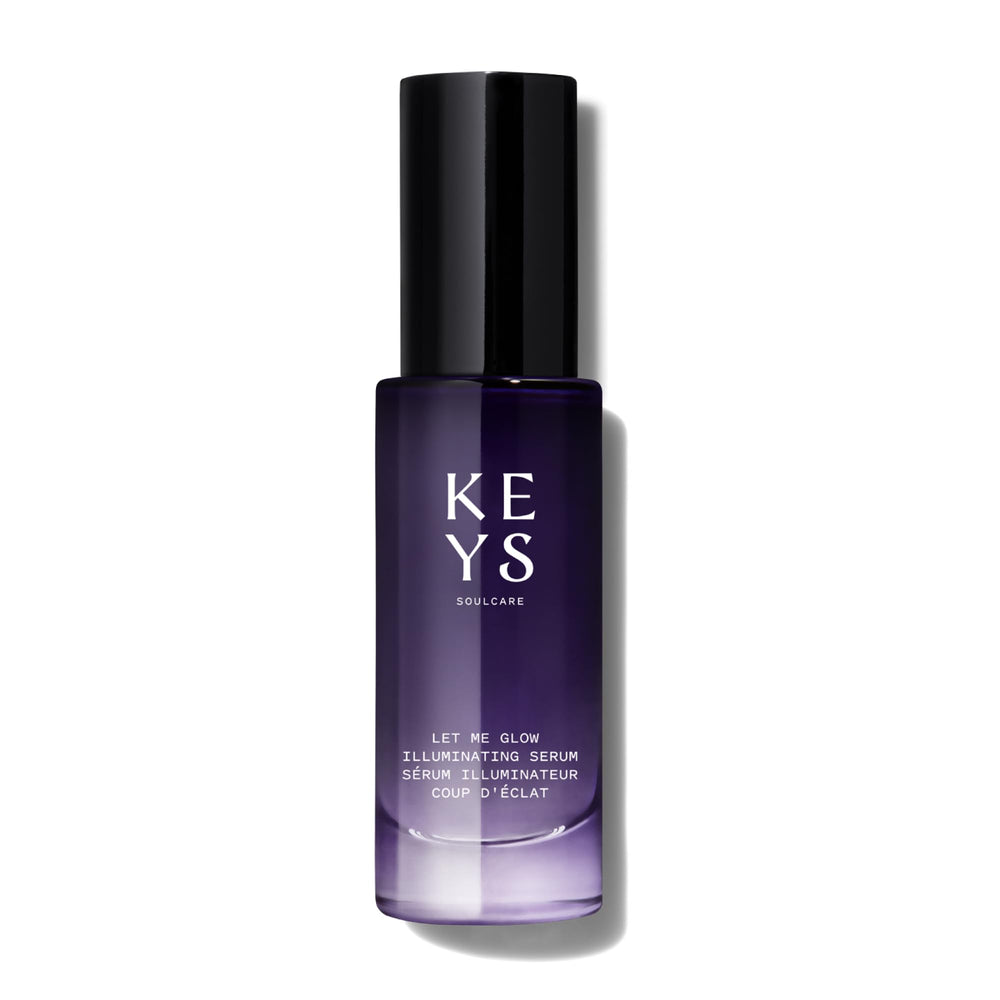 Keys Soulcare Let Me Glow serum bottle showcasing hydrating radiance