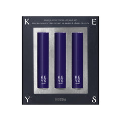 Keys Soulcare Soulful Kiss lip balm trio packaging shown for on-the-go hydration