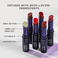 Keys Soulcare Soulful Kiss shimmer swatch reveals a radiant finish