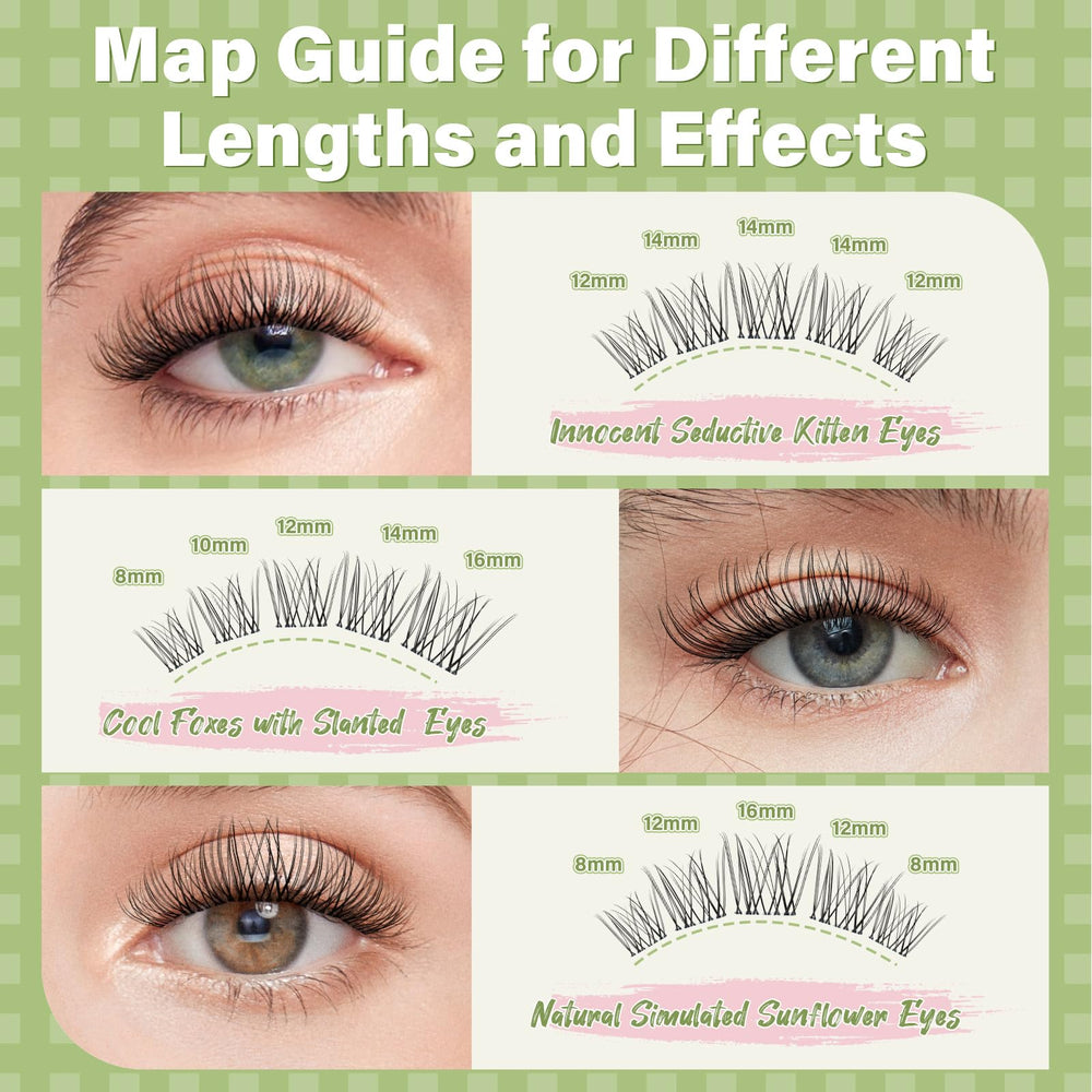 KEYYOU 12mm, 14mm, and 16mm variety lashes offer versatile styling options.