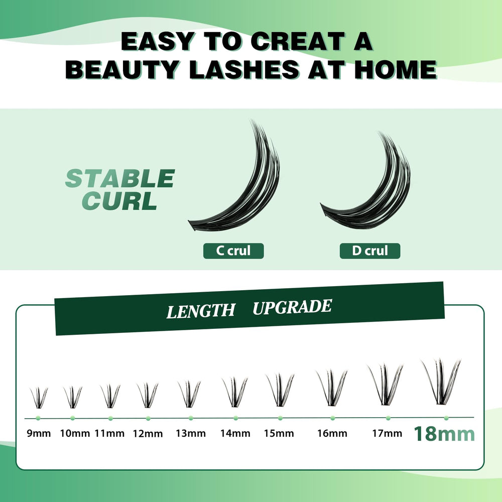 KEYYOU 12mm length lashes for versatile DIY styling at home