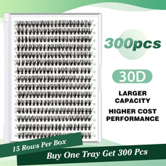 KEYYOU 30D 0.07D curl 12mm lashes blend with natural lashes