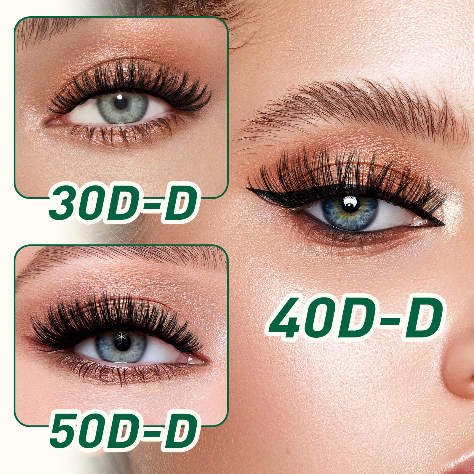 KEYYOU Application guide visuals promote quick, beginner-friendly home lash styling.