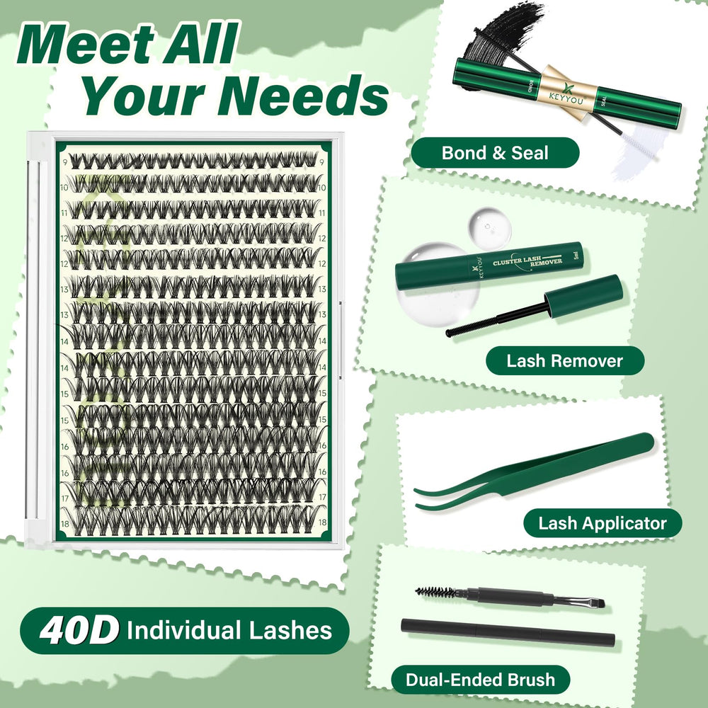 KEYYOU Bond bottle close-up highlights strong adhesive for secure, long-lasting lash wear.