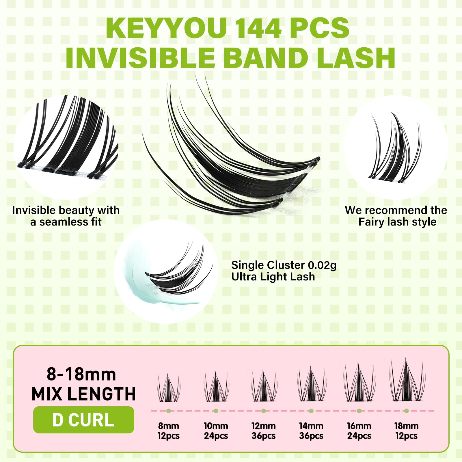 KEYYOU D Curl Manga Lash Extensions define curls for a wide-eyed effect.
