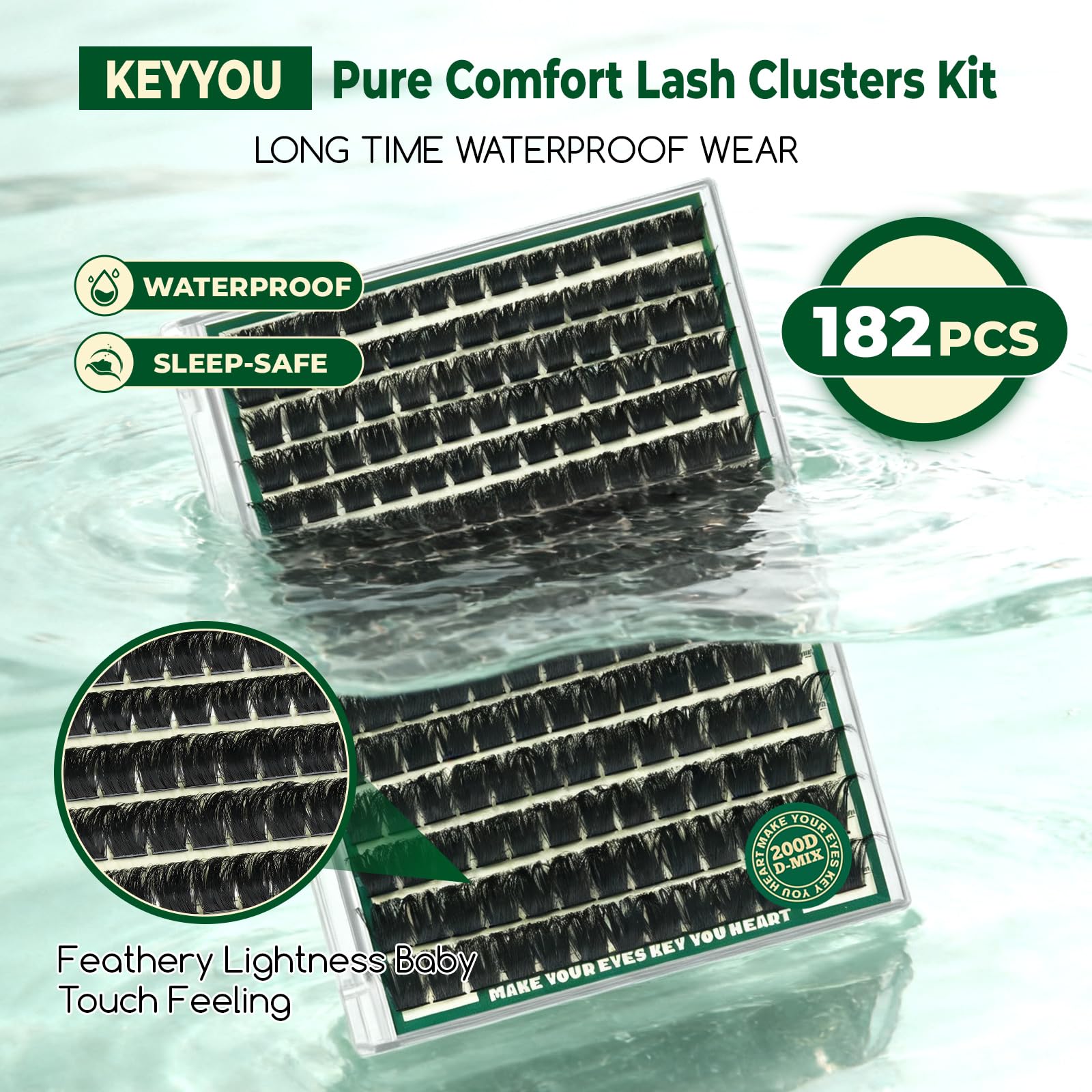 KEYYOU Date-night Lash Cluster Looks for instant enhancement.