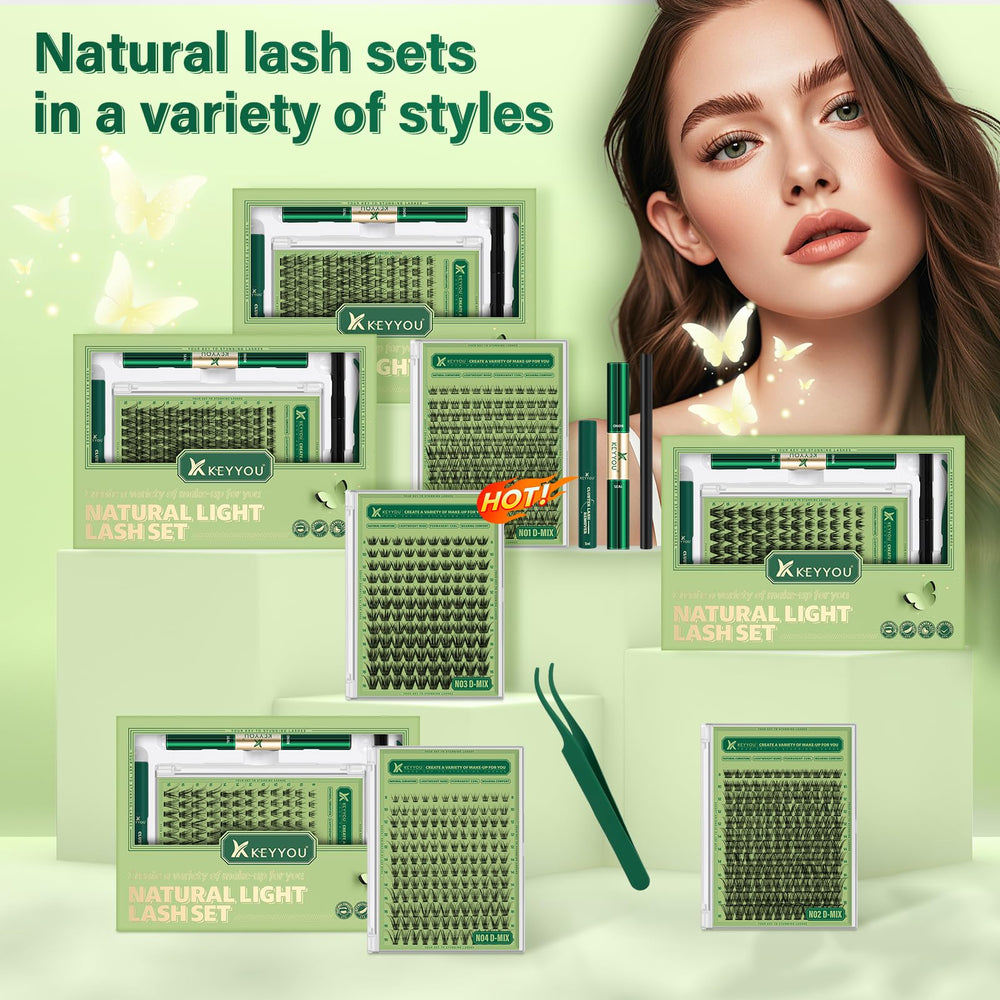 KEYYOU DIY lash kit box with tools and accessories