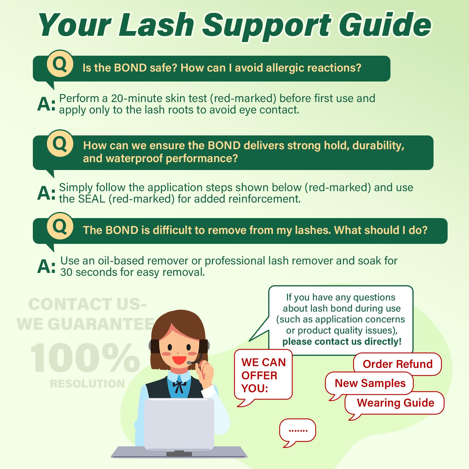 KEYYOU Easy removal feature demonstrates residue-free take-off with or without remover.