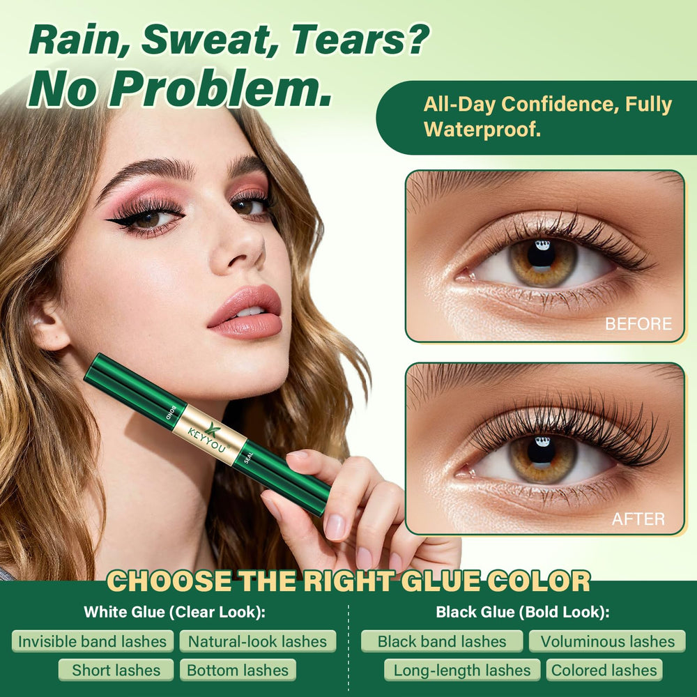 KEYYOU Removal is clean and residue-free to protect natural lashes