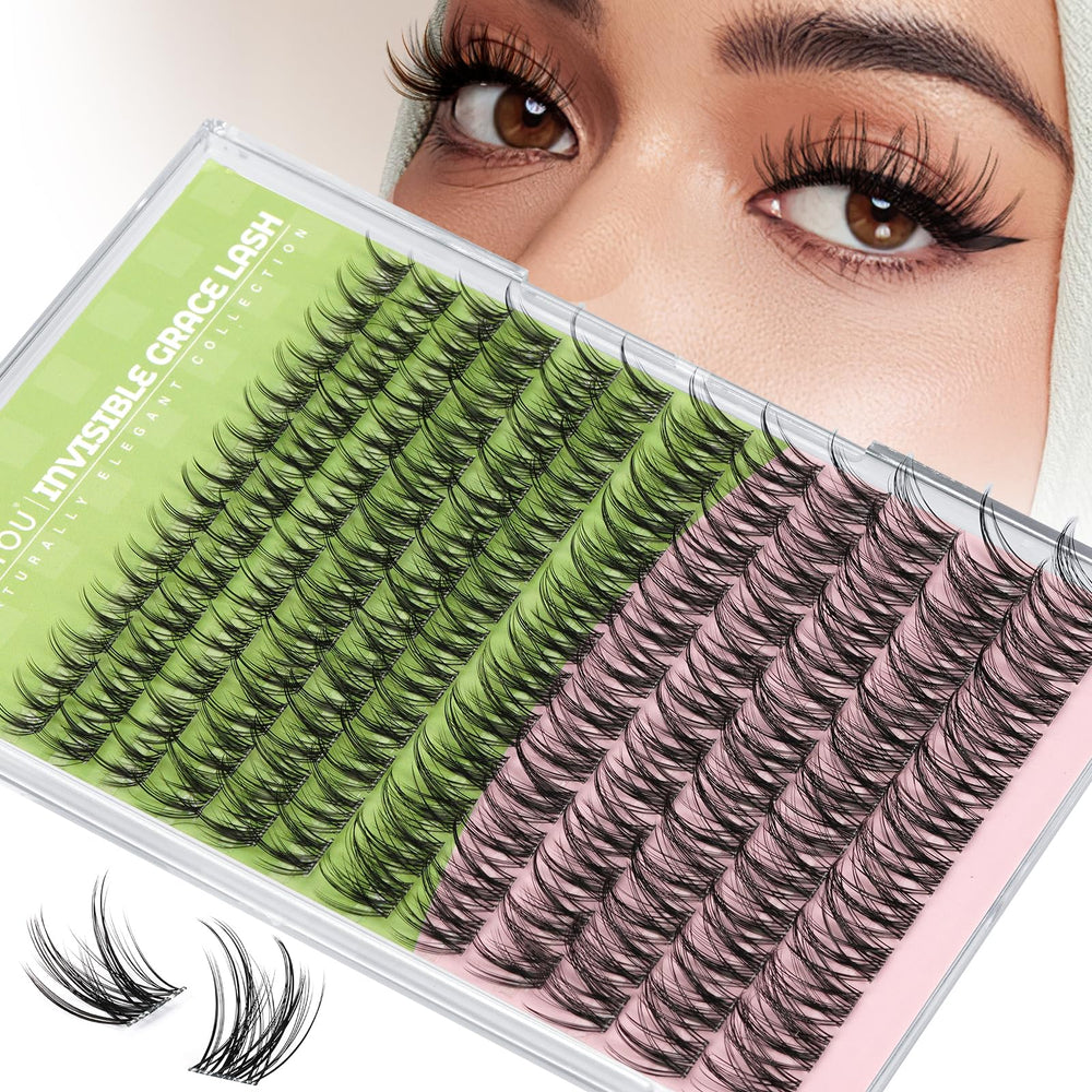 KEYYOU Fairy Angel lash clusters box front shows compact 144-piece set for easy home application.