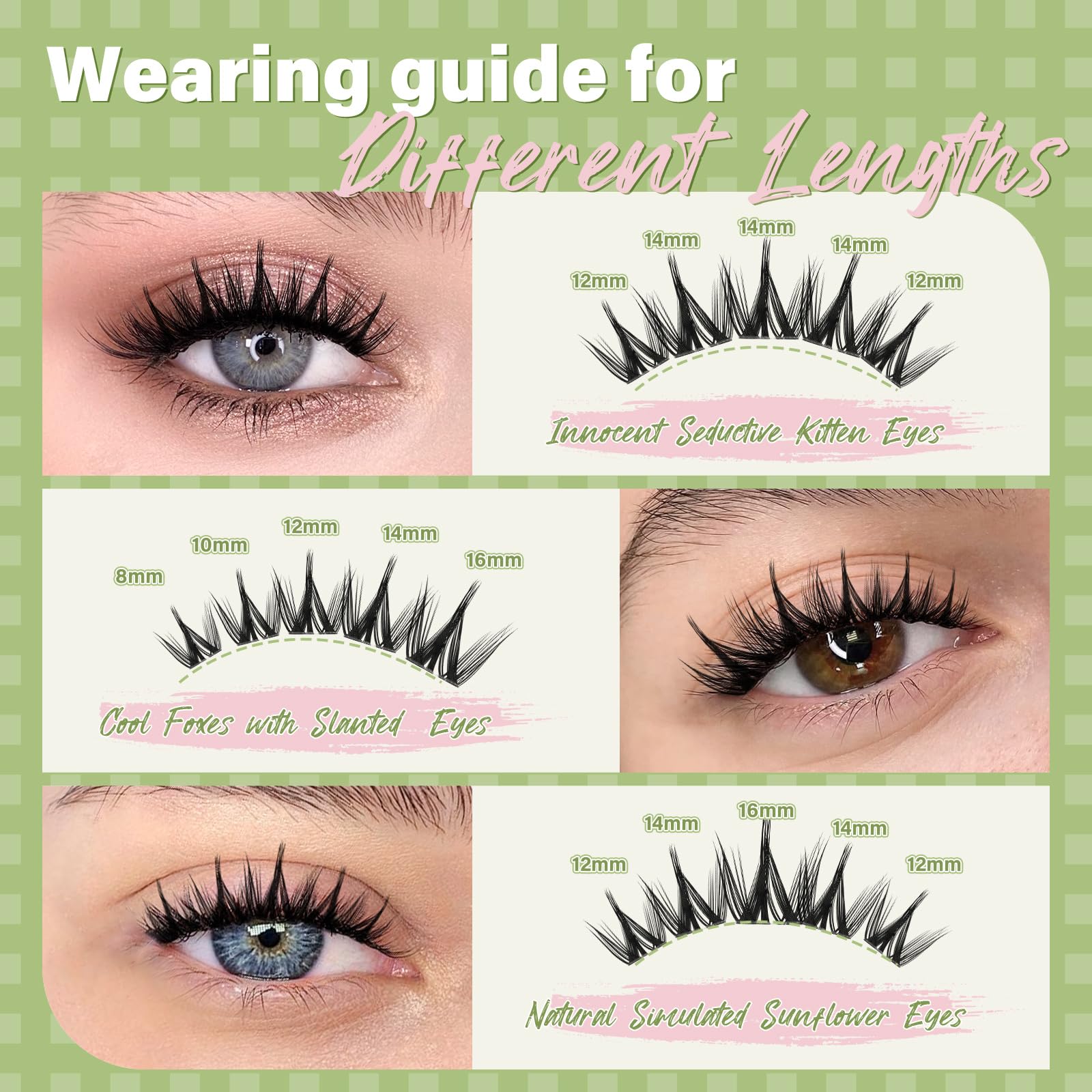 KEYYOU Fairy Chispa lash clusters waterproof wear for all-day confidence