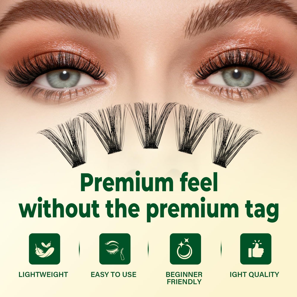 KEYYOU knot-free, ultra-soft lashes close-up for irritation-free comfort