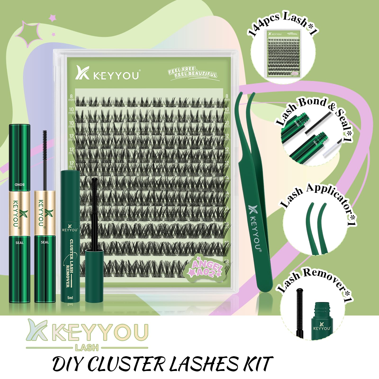 KEYYOU lash adhesive glue for reliable bonding during wear