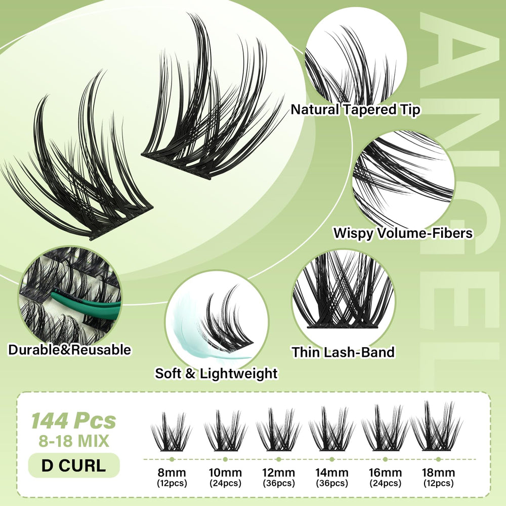 KEYYOU LASH Angel D curl 8-18mm collection for voluminous curls